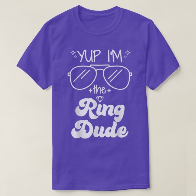 Camiseta Yup Im The Ring Dude Ring Bearer Funny Boda Par (Diseño del anverso)