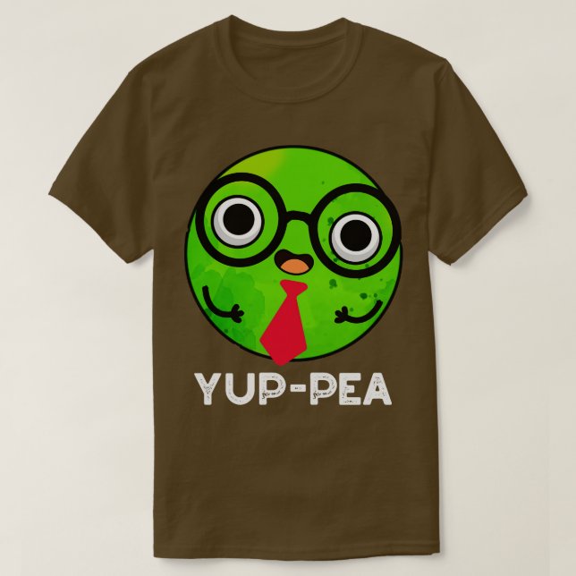 Camiseta Yuppea Gracioso Yuppie Veggie Pea Pun 1 (Diseño del anverso)