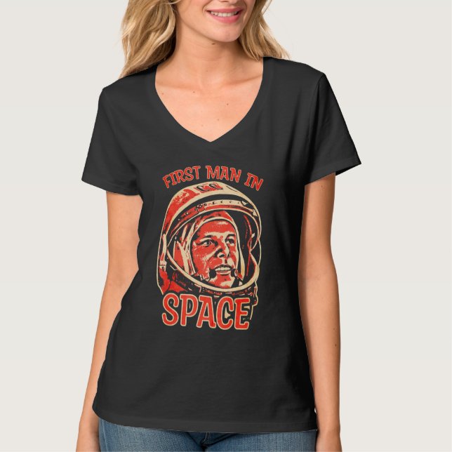 Camiseta Yuri Gagarin astronauta cosmonauta primer espacio  (Anverso)