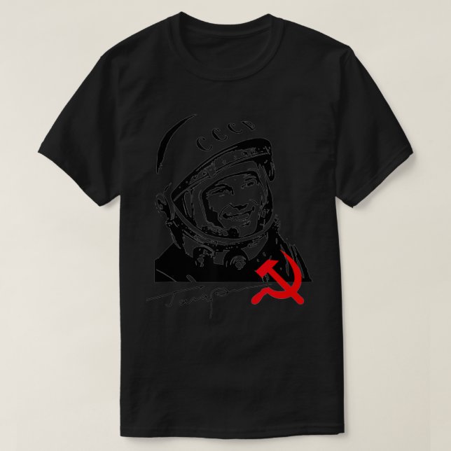 Camiseta Yuri Gagarin USSR Roscosmos Cosmonaut (Diseño del anverso)