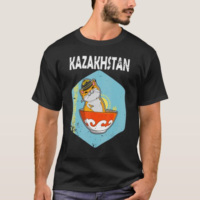 Camiseta Yurta República de Kazajistán Bandera kazaja de Qa (Anverso)