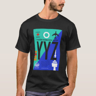 Camiseta Yyz Código del aeropuerto Etiqueta de equipaje Tor