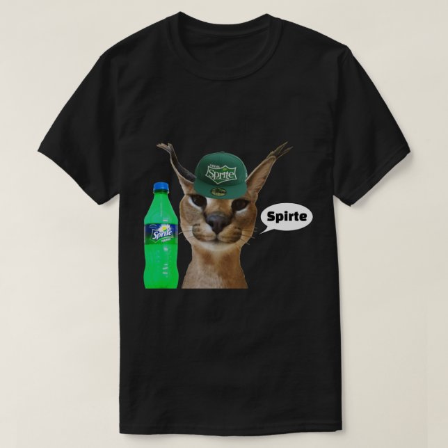 Camiseta Zabloing Big Floppa Cat Meme Spirte (Serie Fanter) (Diseño del anverso)