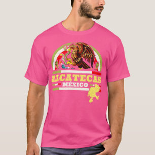 Camiseta Zacatecas México Mapa Bandera Mexicana