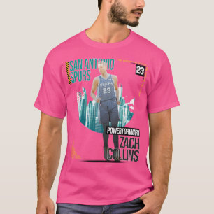 Camiseta Zach Collins Basketball Art Spurs 2