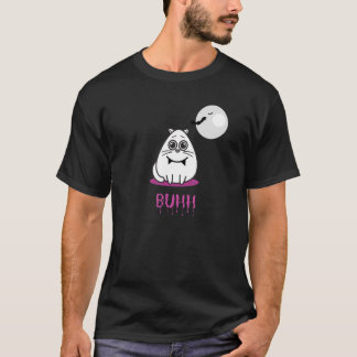 Camiseta Zad El Gato Halloween Buhh Con Un Gato Astuto