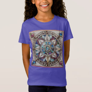 Camiseta Zafiros Rosas y Azules Diamantes Perlas Mandala