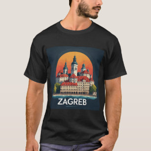 Camiseta Zagreb Croacia casco antiguo historia arquitectura