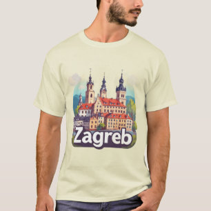 Camiseta Zagreb Croacia casco antiguo historia arquitectura