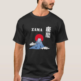 Camiseta ZAMA con el monte Fuji y el Sol