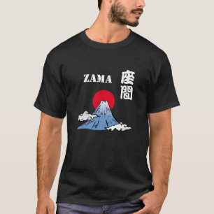 Camiseta ZAMA con el monte Fuji y el Sol