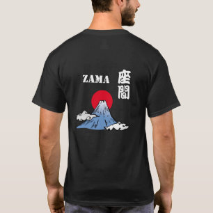 Camiseta ZAMA con el monte Fuji y el Sol