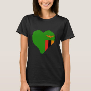 Camiseta Zambia Bandera corazón vintage Orgullo zambiano za