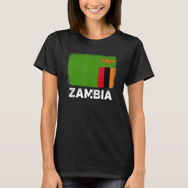 Camiseta Zambia Flag   Support Zambian People Women Men   (Anverso)