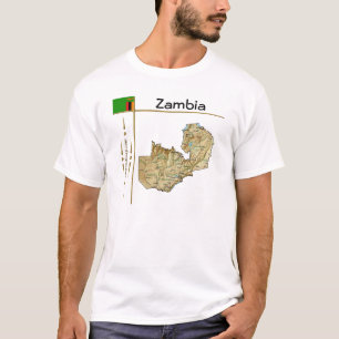 Camiseta Zambia Mapa + Bandera + Título