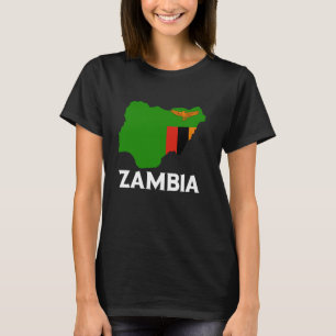 Camiseta Zambia Orgullo Zambiano Raíces Zambianas Mapa Band