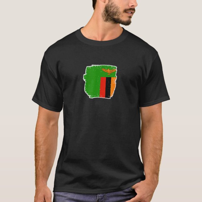 Camiseta Zambia Proud Zambian Flag 2 (Anverso)