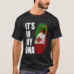 Camiseta Zambia Y Tonga Mezclan La Bandera Del Adn Del Patr