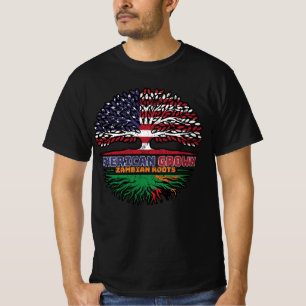 Camiseta Zambia Zambian Estados Unidos EE.UU. Árbol de Esta