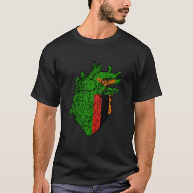 Camiseta Zambian Flag Zambian Pride Zambia Heart Zambian Ro (Anverso)