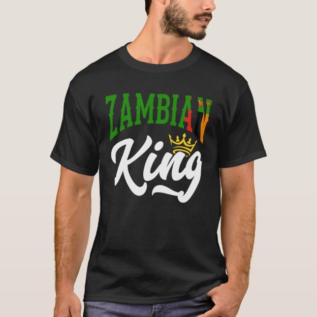 Camiseta Zambian King Zambian Zambia Zambian Flag (Anverso)