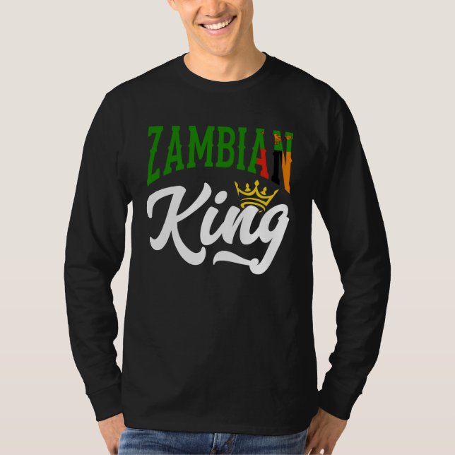 Camiseta Zambian King Zambian Zambia Zambian Flag (Anverso)