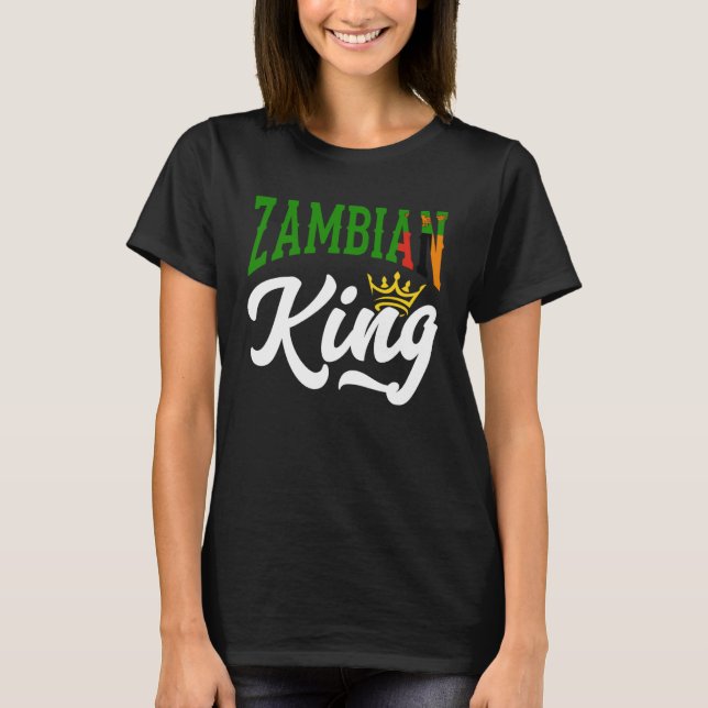 Camiseta Zambian King Zambian Zambia Zambian Flag (Anverso)