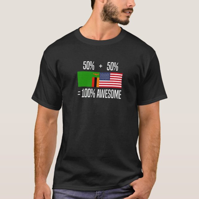 Camiseta Zambian Roots Zambia Zambian American Premium (Anverso)