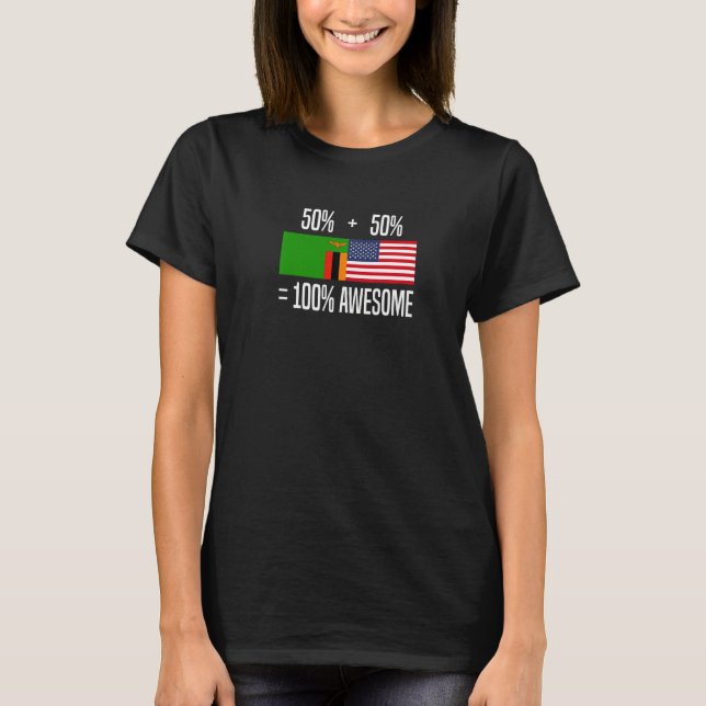 Camiseta Zambian Roots Zambia Zambian American Premium (Anverso)