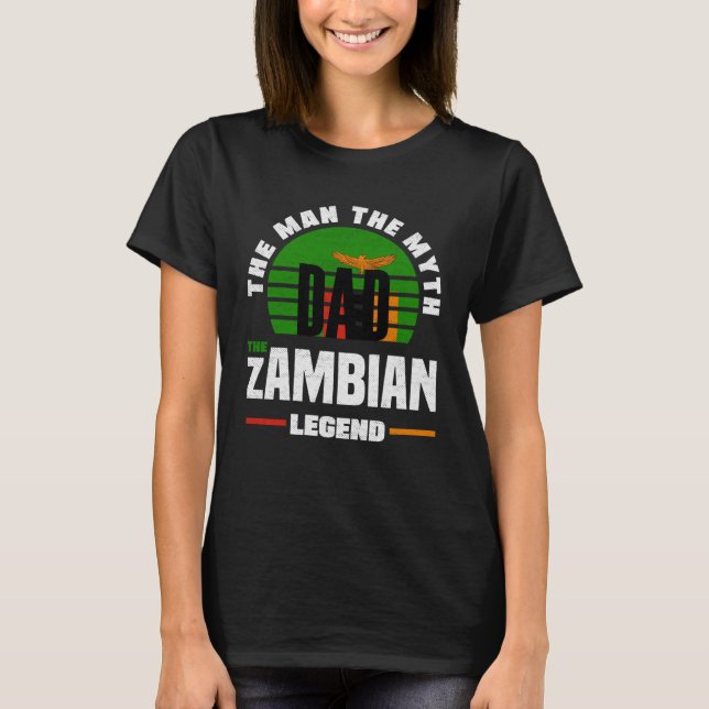 Camiseta Zambian Zambia Zambian Flag Fathers Day (Anverso)