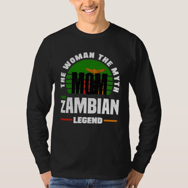Camiseta Zambian Zambia Zambian Flag Mothers Day (Anverso)