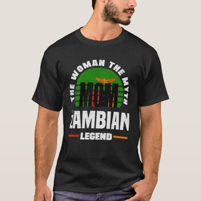 Camiseta Zambian Zambia Zambian Flag Mothers Day (Anverso)