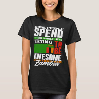Camiseta Zambiano Zambia Bandera zambiana Cita