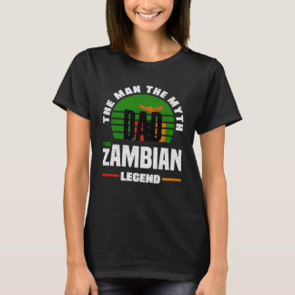 Camiseta Zambiano Zambia Bandera Zambiana Día del Padre