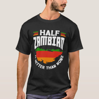 Camiseta Zambiano Zambia Bandera Zambiana Mitad Zambiano Es