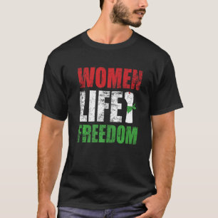 Camiseta Zan Zendegi Azadi Mujer Persa Mano de Libertad