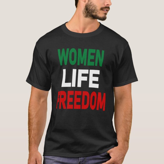Camiseta Zan Zendegi Azadi Mujeres Libertad de Vida Jin Jiy (Anverso)
