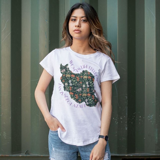Camiseta Zan Zendegi Azadi | Violeta de regalo persa (Zan Zendegi Azadi | Persian Gift Violet T-Shirt)
