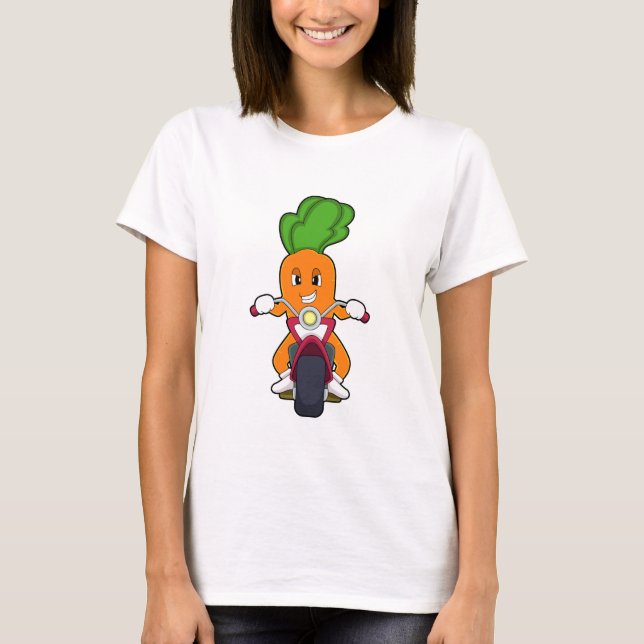 Camiseta Zanahoria como ciclista con motocicleta.PNG (Anverso)