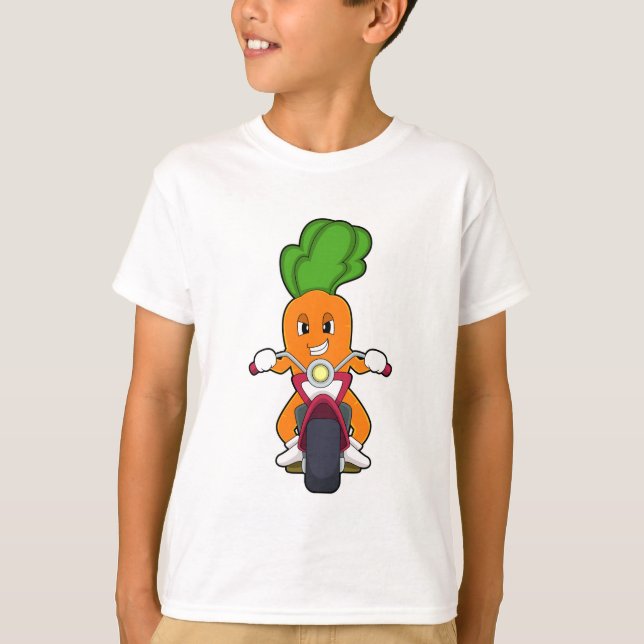Camiseta Zanahoria como ciclista con motocicleta.PNG (Anverso)