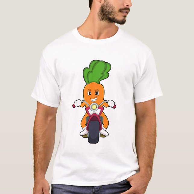 Camiseta Zanahoria como ciclista con motocicleta.PNG (Anverso)