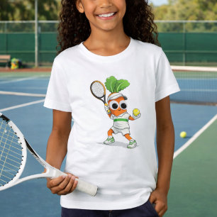 Camiseta Zanahoria de tenis linda – Verdura divertida de de