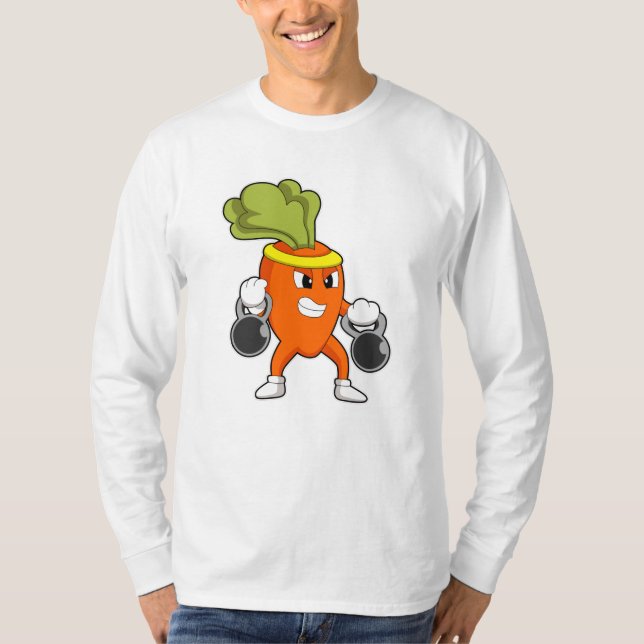 Camiseta Zanahoria en Fitness con campanas de dumbos (Anverso)
