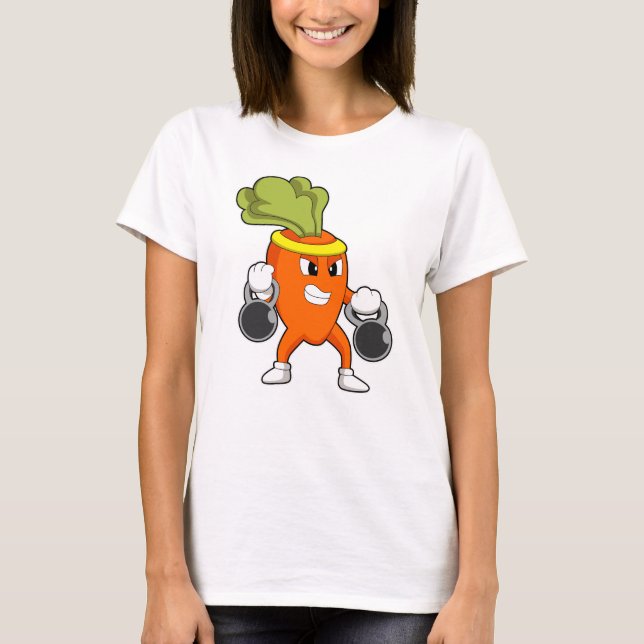 Camiseta Zanahoria en Fitness con campanas de dumbos (Anverso)