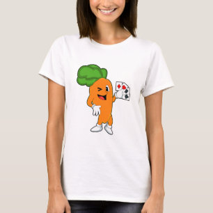 Camiseta Zanahoria en Poker con tarjetas de Poker
