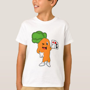 Camiseta Zanahoria en Poker con tarjetas de Poker