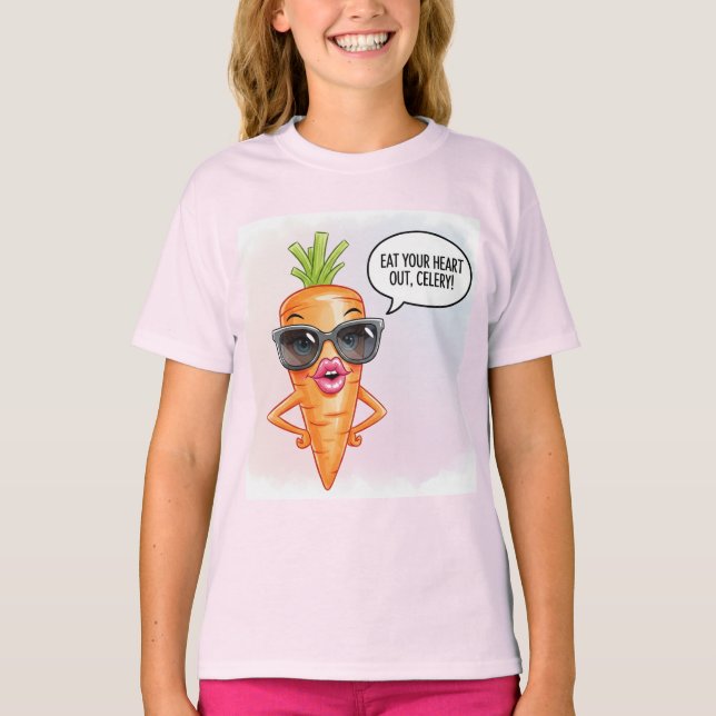 Camiseta Zanahoria Glamurosa, por Natasha Us   (Anverso)