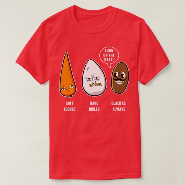 Camiseta Zanahoria, Huevo Café (Diseño del anverso)