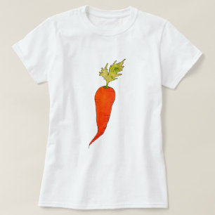 Camiseta Zanahoria juguetona acuarela