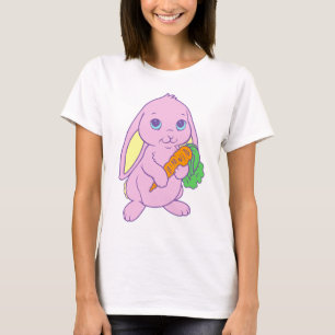 Camiseta Zanahoria linda del conejo de conejito del dibujo